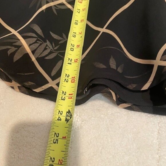 Ann Taylor Black & Tan Flowy Skirt – Sz 10 - Picture 9 of 11